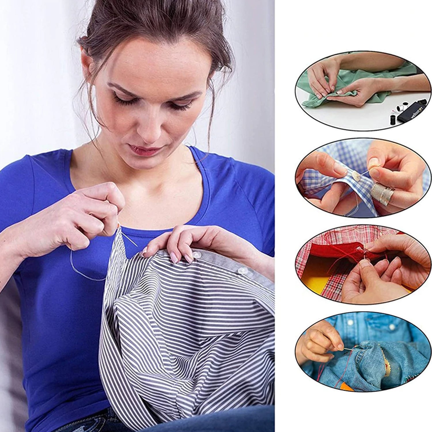 Sewing set with scissors and measuring tape Sewing set with scissors and measuring tape